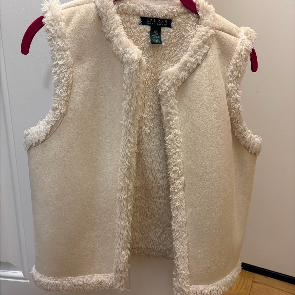 Ralph Lauren Women's Cream Fleece Vest